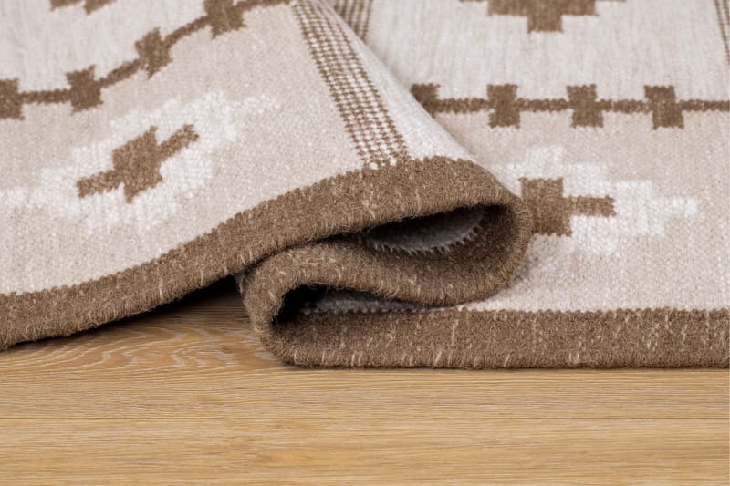 Arvika Villamatto 200x300 cm Suorakaide - Beige - Kodintekstiilit & matot - Matto - Moderni matto - Villamatto