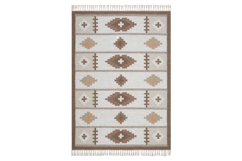Arvika Villamatto 200x300 cm Suorakaide - Beige - Kodintekstiilit & matot - Matto - Moderni matto - Villamatto