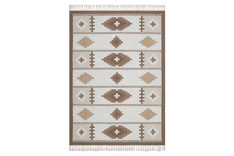 Arvika Villamatto 200x300 cm Suorakaide - Beige - Kodintekstiilit & matot - Matto - Moderni matto - Villamatto