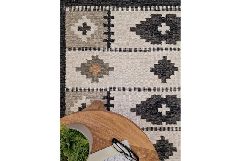 Arvika Villamatto 200x300 cm Suorakaide - Harmaa - Kodintekstiilit & matot - Matto - Moderni matto - Villamatto