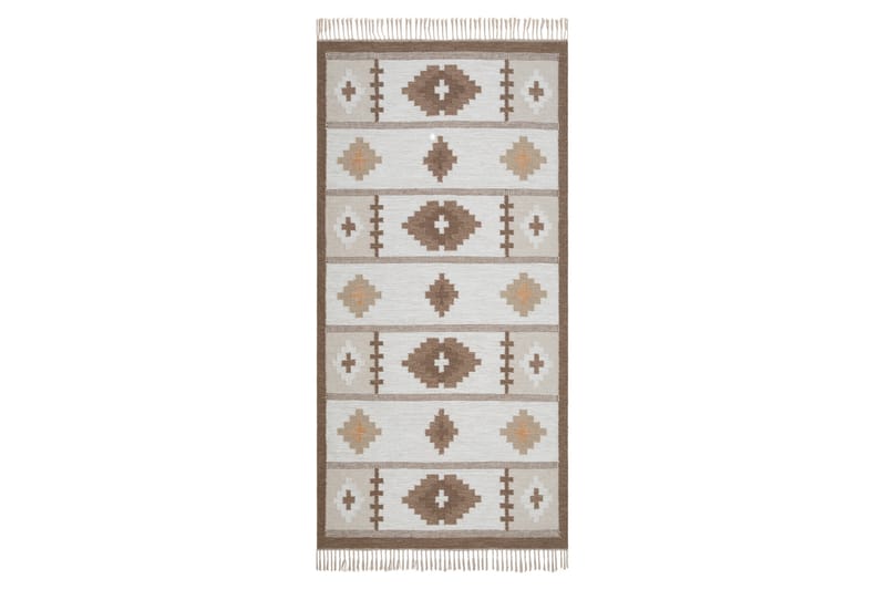 Arvika Villamatto 80x200 cm Suorakaide - Beige - Kodintekstiilit & matot - Matto - Moderni matto - Villamatto