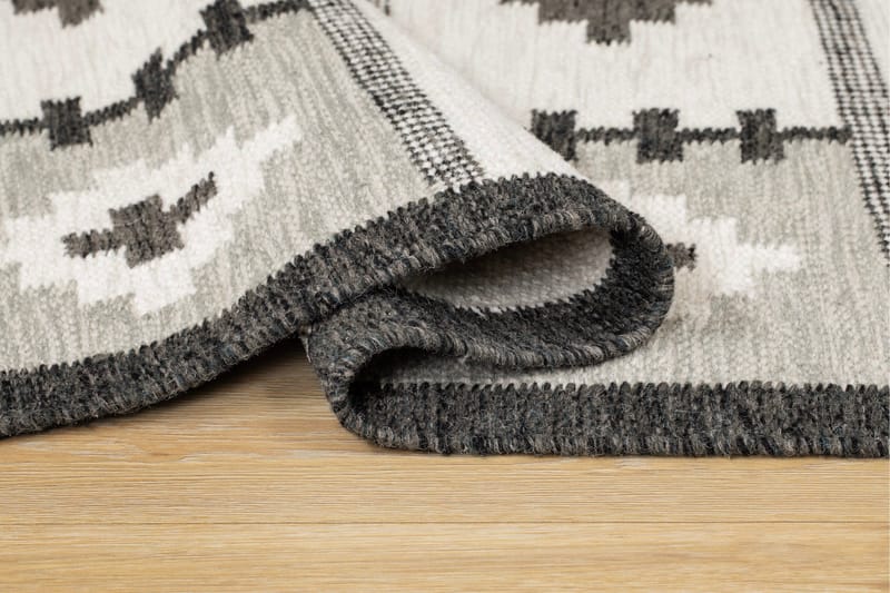 Arvika Villamatto 80x200 cm Suorakaide - Harmaa - Kodintekstiilit & matot - Matto - Moderni matto - Villamatto