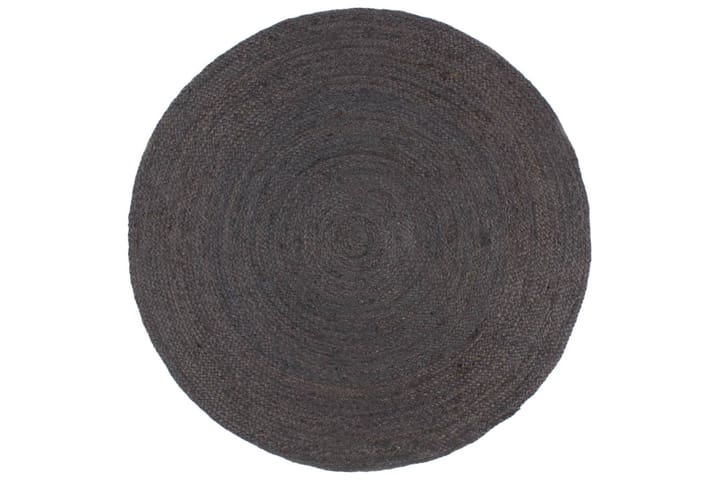 beBasic Käsintehty pyöreä juuttimatto 240 cm tummanharmaa - Harmaa - Sisalmatto - Juuttimatto & Hamppumatto