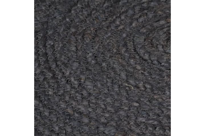 beBasic Käsintehty pyöreä juuttimatto 240 cm tummanharmaa - Harmaa - Juuttimatto & Hamppumatto - Sisalmatto