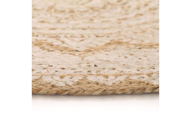 beBasic Matto kuvioitu punottu juutti 210 cm pyöreä - Beige - Kodintekstiilit & matot - Matto - Moderni matto - Juuttimatto & Hamppumatto