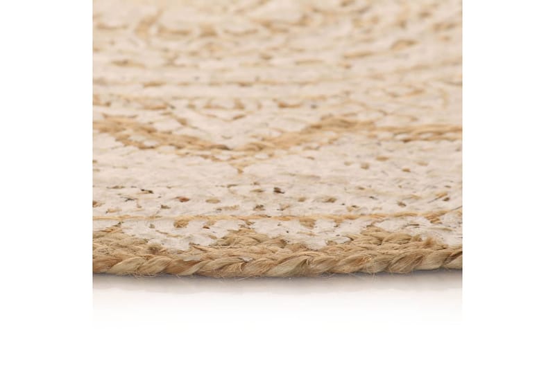 beBasic Matto kuvioitu punottu juutti 240 cm pyöreä - Beige - Kodintekstiilit & matot - Matto - Moderni matto - Juuttimatto & Hamppumatto