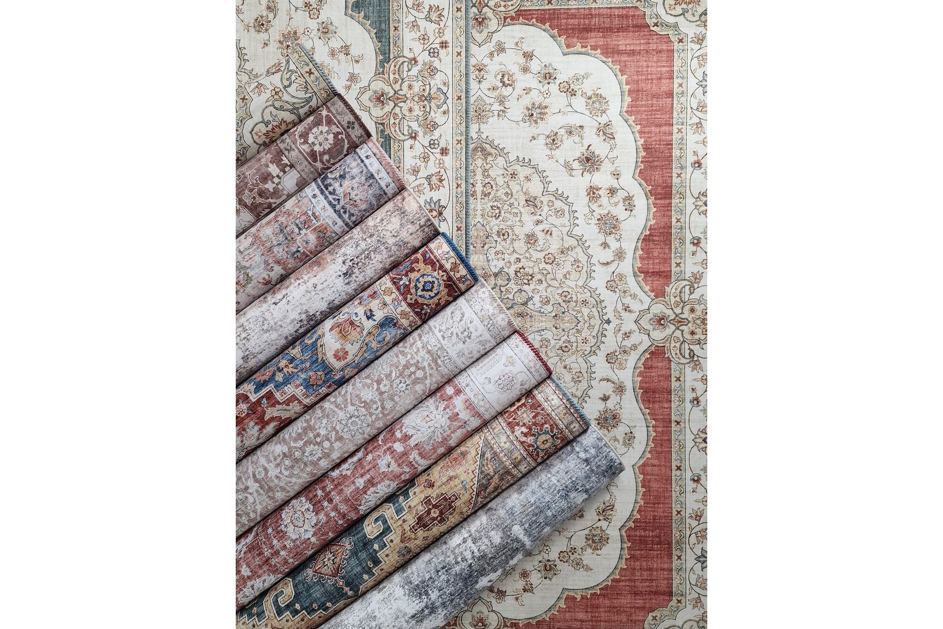 Dolce Wiltonmatto 200x290 cm Suorakaide - Punainen - Kodintekstiilit & matot - Matto - Moderni matto - Wilton-matto