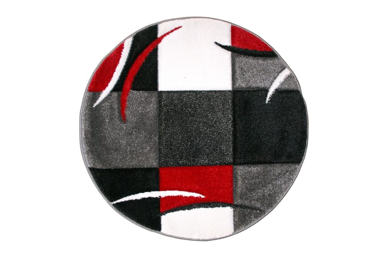 Friezematto London Patch Ø240 cm Punainen, Punainen