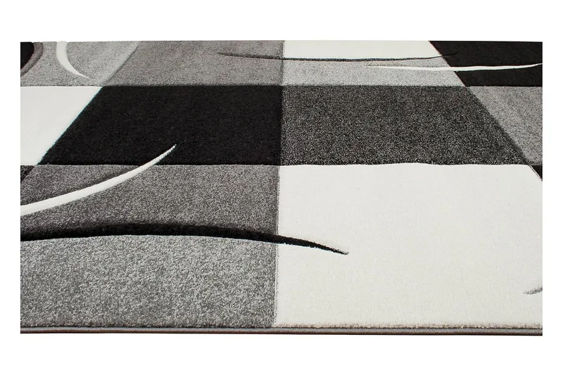 Friezematto London Patch 200x290 cm Musta - Musta - Kodintekstiilit & matot - Matto - Moderni matto - Wilton-matto
