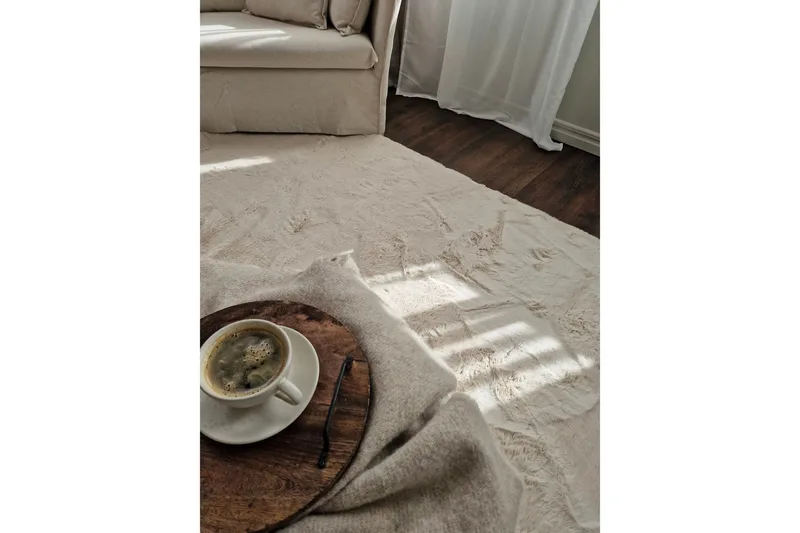 Heaven Deluxe Matto 160x230 cm - Luonnonväri - Kodintekstiilit & matot - Matto - Moderni matto - Nukkamatto