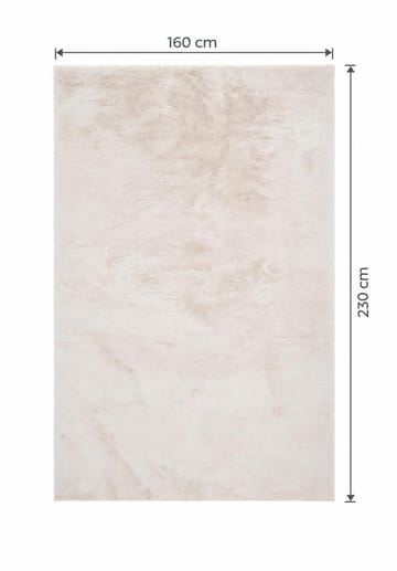 Heaven suorakulmainen ryijymatto ja luottomatto 160x230 cm - Beige - Kodintekstiilit & matot - Matto - Moderni matto - Nukkamatto