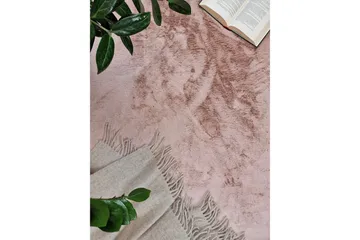Heaven suuri pyöreä ryijymatto & nukkamatto 200 cm - Vaaleanpunainen - Kodintekstiilit & matot - Matto - Moderni matto - Nukkamatto