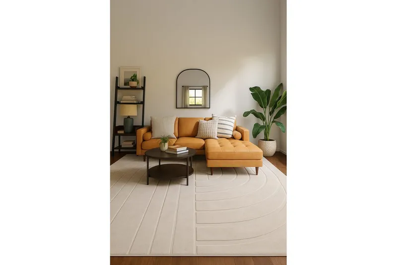 Heaven Trend Koneella kudottu matto 160x230 cm - Beige - Kodintekstiilit & matot - Matto - Moderni matto - Wilton-matto