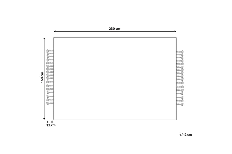 Juuttimatto Hamzalar 160x230 cm - Beige - Kodintekstiilit & matot - Matto - Moderni matto - Juuttimatto & Hamppumatto