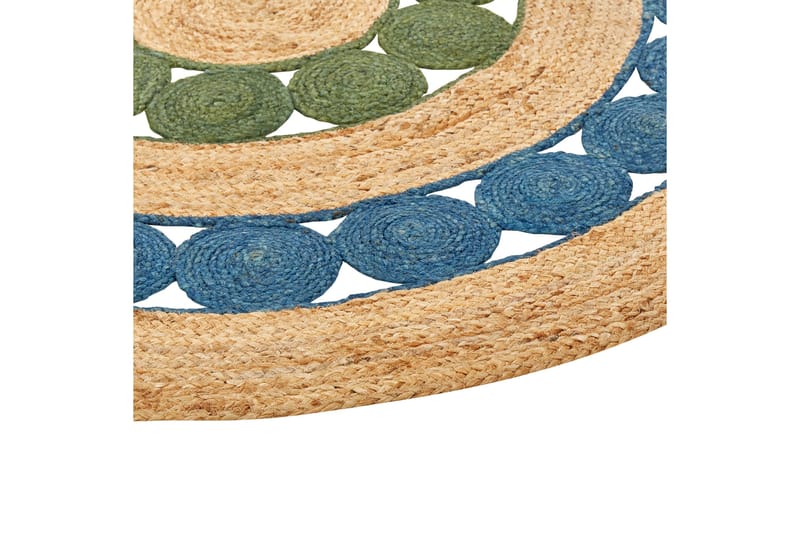 Juuttimatto Hovit 140 cm Pyöreä - Sininen - Kodintekstiilit & matot - Matto - Moderni matto - Juuttimatto & Hamppumatto