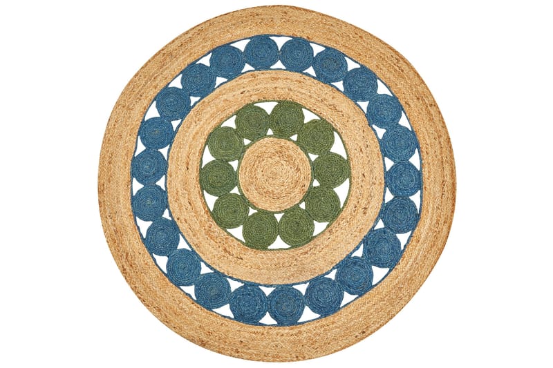 Juuttimatto Hovit 140 cm Pyöreä, Sininen