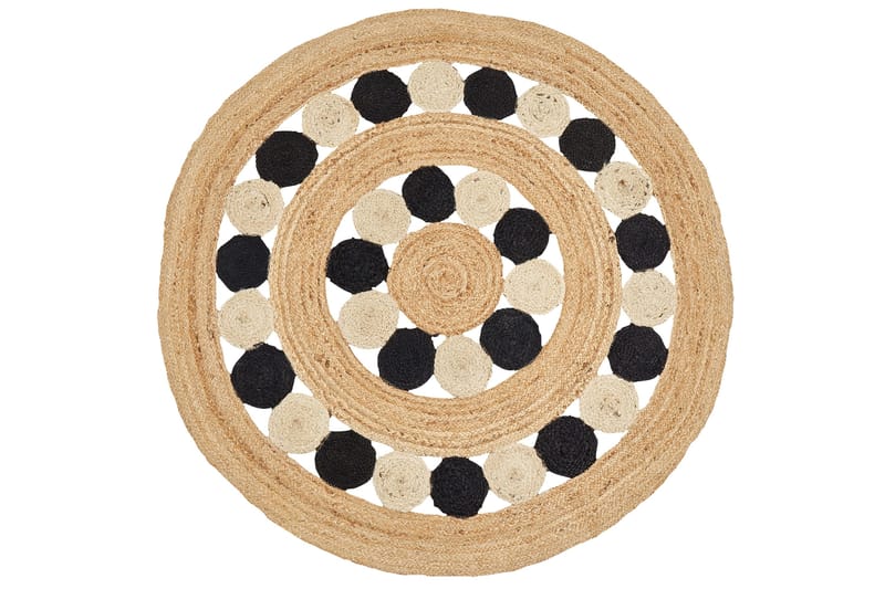 Juuttimatto Hovit 140 cm Pyöreä, Beige