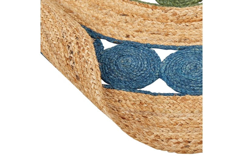 Juuttimatto Hovit 140 cm Pyöreä - Sininen - Kodintekstiilit & matot - Matto - Moderni matto - Juuttimatto & Hamppumatto