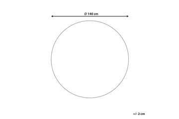 Juuttimatto Hovit 140 cm Pyöreä - Beige - Kodintekstiilit & matot - Matto - Moderni matto - Sisalmatto