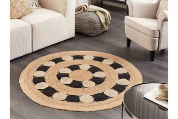 Juuttimatto Hovit 140 cm Pyöreä - Beige - Kodintekstiilit & matot - Matto - Moderni matto - Sisalmatto