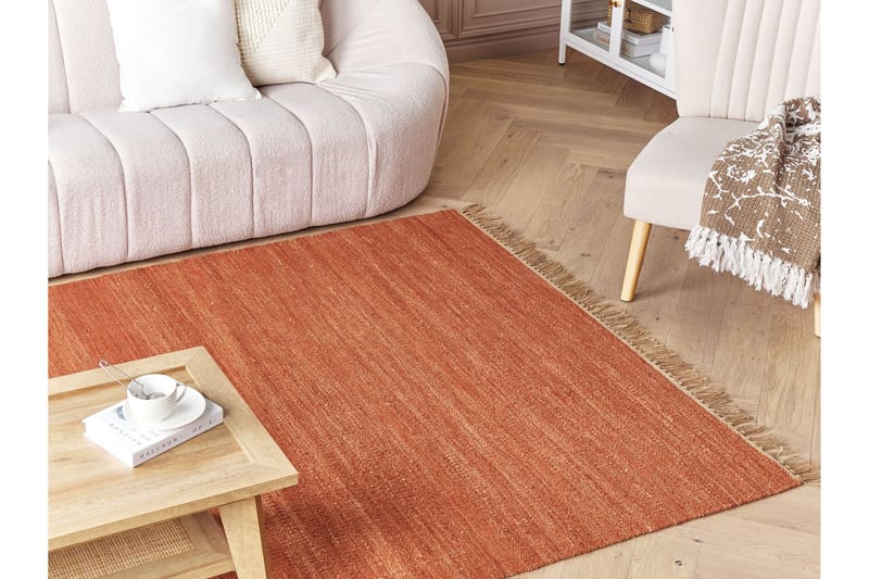 Juuttimatto Lunia 160x230 cm - Punainen - Kodintekstiilit & matot - Matto - Moderni matto - Juuttimatto & Hamppumatto