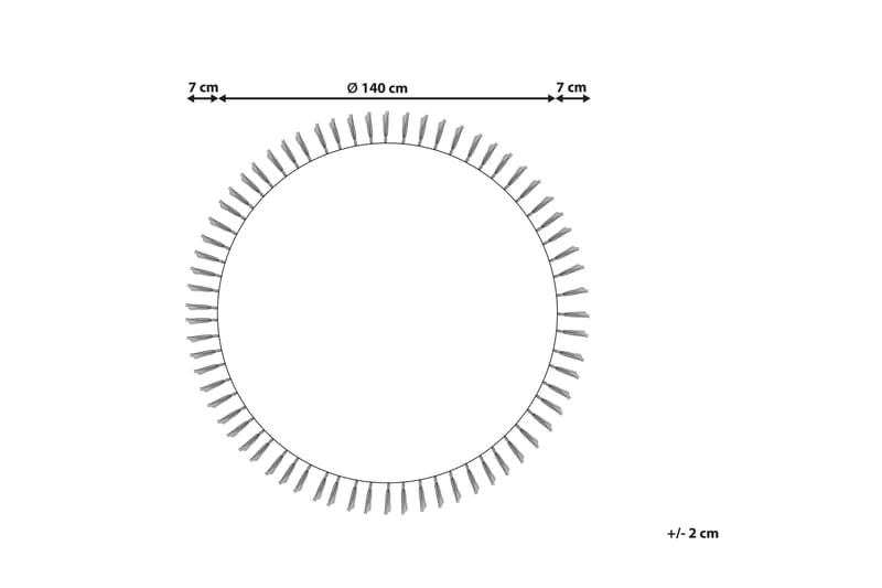 Juuttimatto Marts 140 cm Pyöreä - Beige - Kodintekstiilit & matot - Matto - Moderni matto - Juuttimatto & Hamppumatto