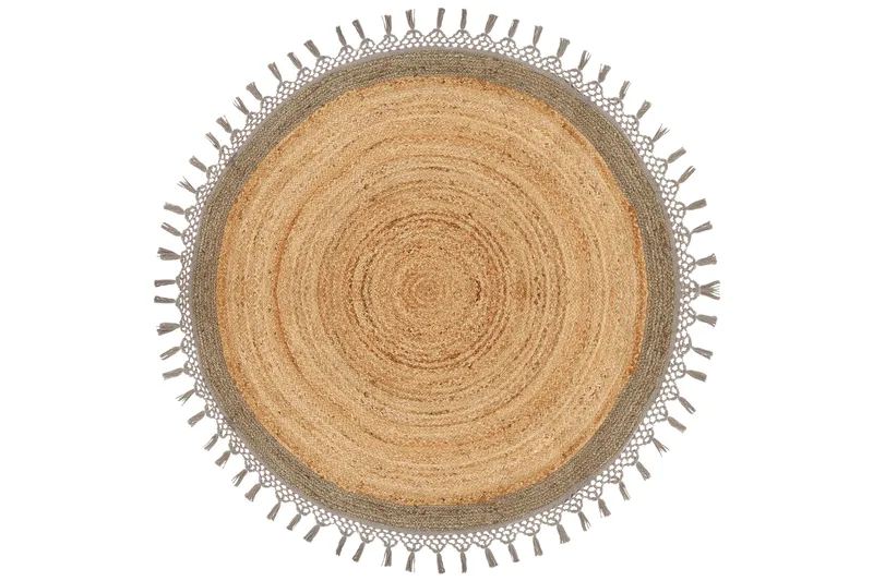 Juuttimatto Marts 140 cm Pyöreä - Beige - Kodintekstiilit & matot - Matto - Moderni matto - Juuttimatto & Hamppumatto