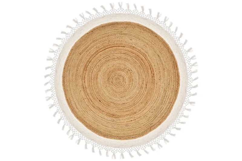 Juuttimatto Marts 140 cm Pyöreä, Beige