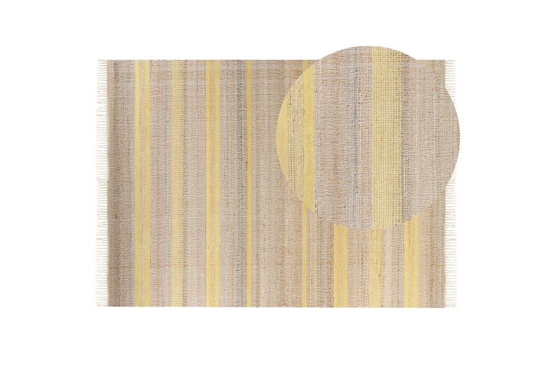 Juuttimatto Talpur 160x230 cm - Keltainen - Kodintekstiilit & matot - Matto - Moderni matto - Käytävämatto