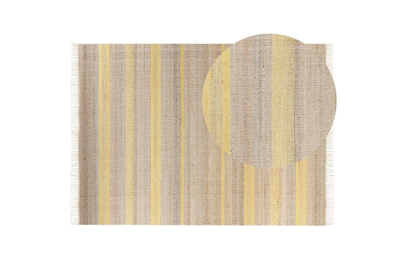 Juuttimatto Talpur 160x230 cm - Keltainen - Kodintekstiilit & matot - Matto - Moderni matto - Juuttimatto & Hamppumatto