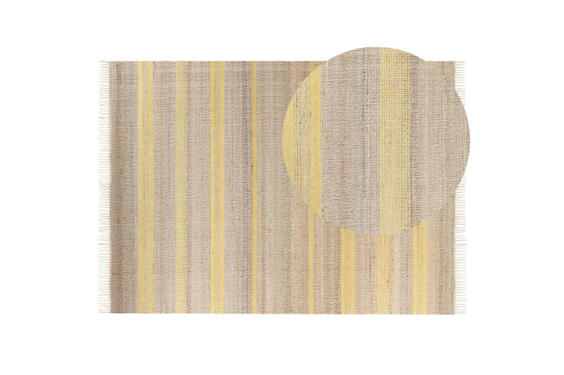 Juuttimatto Talpur 160x230 cm - Keltainen - Kodintekstiilit & matot - Matto - Moderni matto - Juuttimatto & Hamppumatto