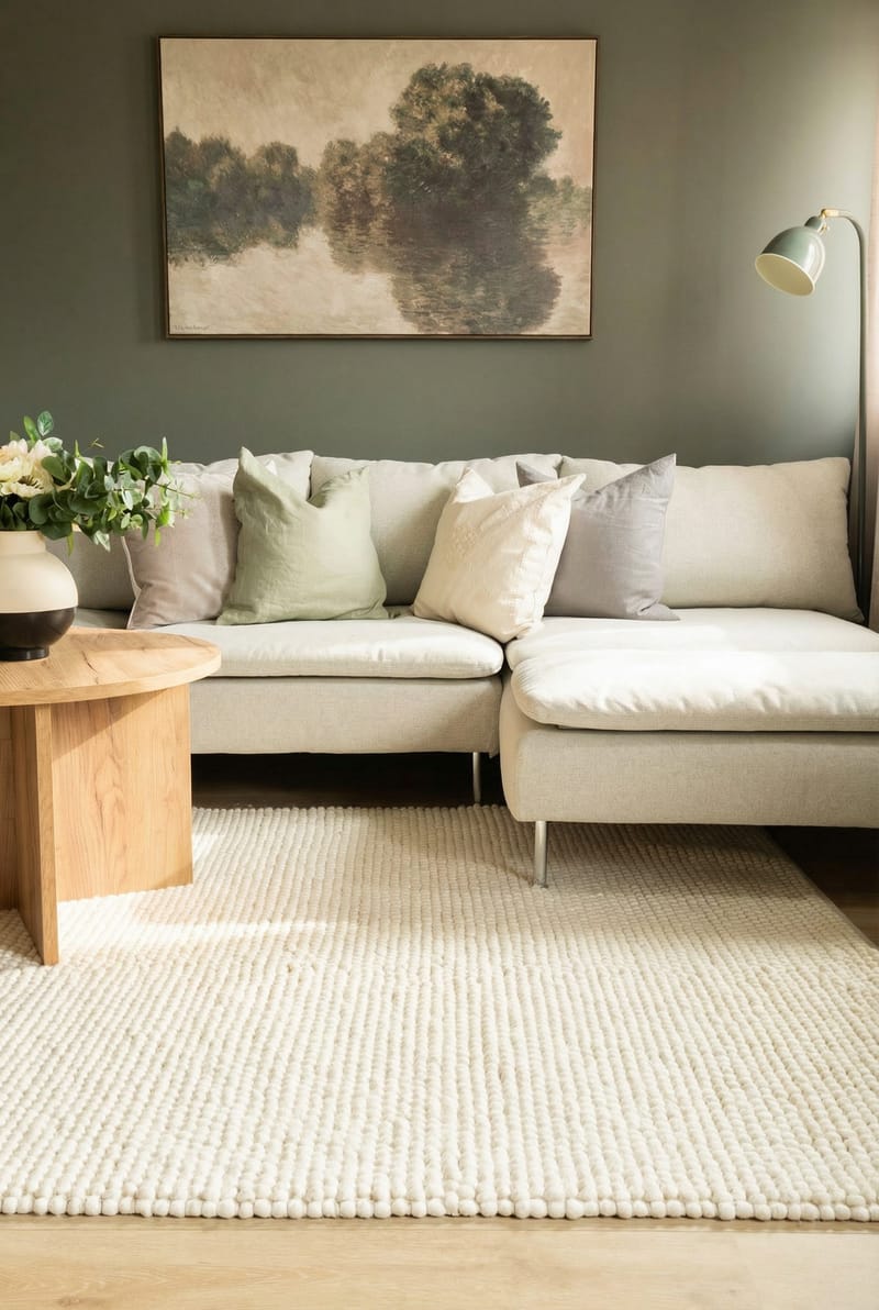 Käsinkudottu matto KM Home Bubble 140x200 cm Creme - Kerma - Kodintekstiilit & matot - Matto - Moderni matto - Villamatto