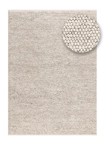 Käsinkudottu matto KM Home Bubble 160x230 cm IvoryMelange - IvoryMelange - Kodintekstiilit & matot - Matto - Moderni matto - Villamatto