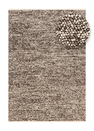 Käsinkudottu matto KM Home Bubble 240x340 cm Suklaanruskea meleerattu - Suklaa meleerattu - Kodintekstiilit & matot - Matto - Moderni matto - Villamatto