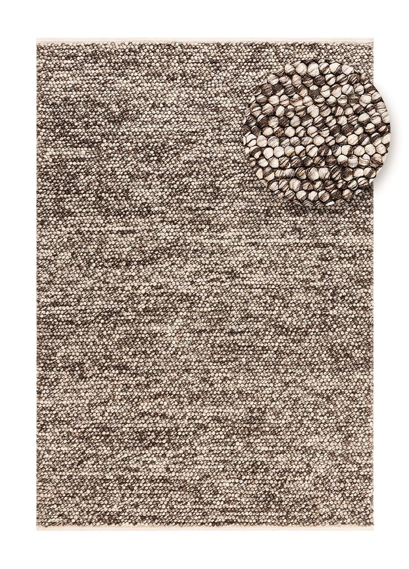 Käsinkudottu matto KM Home Bubble 240x340 cm Suklaanruskea meleerattu - Suklaa meleerattu - Kodintekstiilit & matot - Matto - Moderni matto - Villamatto