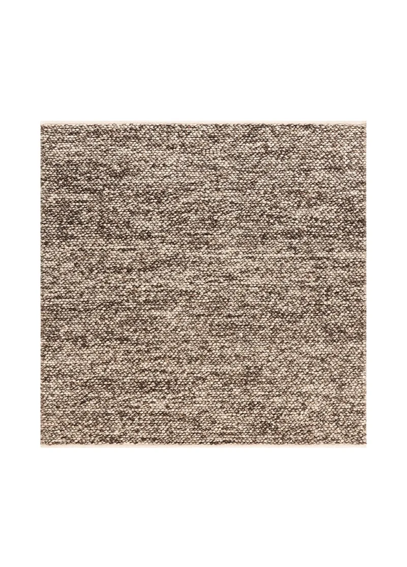 Käsinkudottu matto KM Home Bubble neliö 200x200 cm Suklaanruskea meleerattu, Suklaa Melange