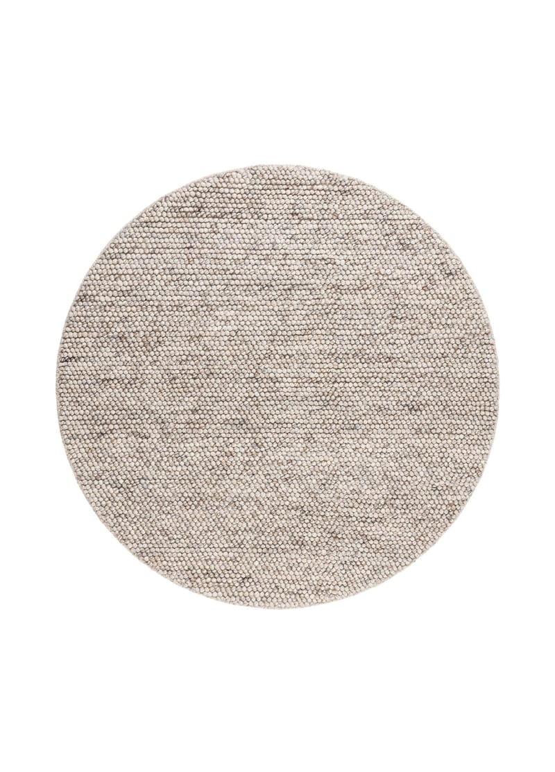 Käsinkudottu matto KM Home Bubble pyöreä 120x120 cm Pellava, Pellava
