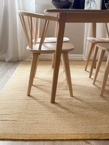 Käsinkudottu matto KM Home Sandhamn 140x200 cm Okrankeltainen - Okrankeltainen - Kodintekstiilit & matot - Matto - Moderni matto - Villamatto