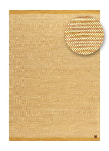 Käsinkudottu matto KM Home Sandhamn 140x200 cm Okrankeltainen - Okrankeltainen - Kodintekstiilit & matot - Matto - Moderni matto - Villamatto
