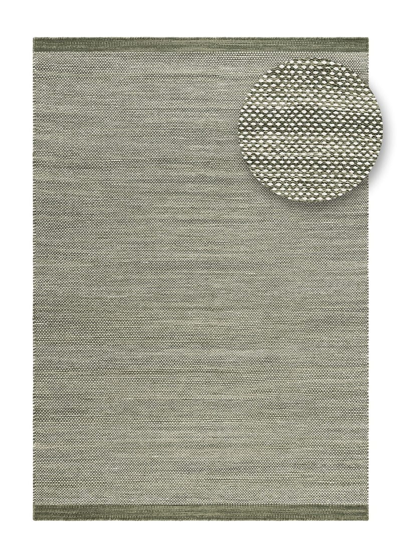 Käsinkudottu matto KM Home Sandhamn 140x200 cm vihreä - vihreä - Kodintekstiilit & matot - Matto - Moderni matto - Villamatto