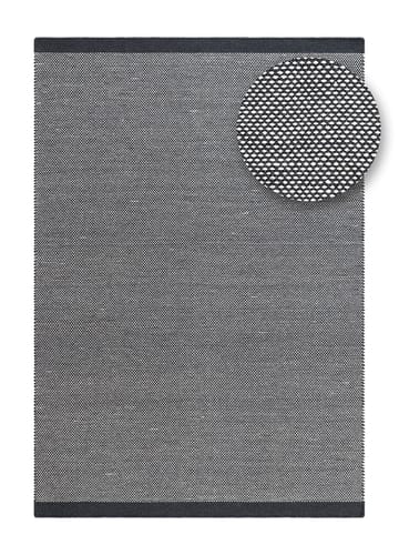 Käsinkudottu matto KM Home Sandhamn 160x230 cm Indigonsininen - Indigonsininen - Kodintekstiilit & matot - Matto - Moderni matto - Villamatto