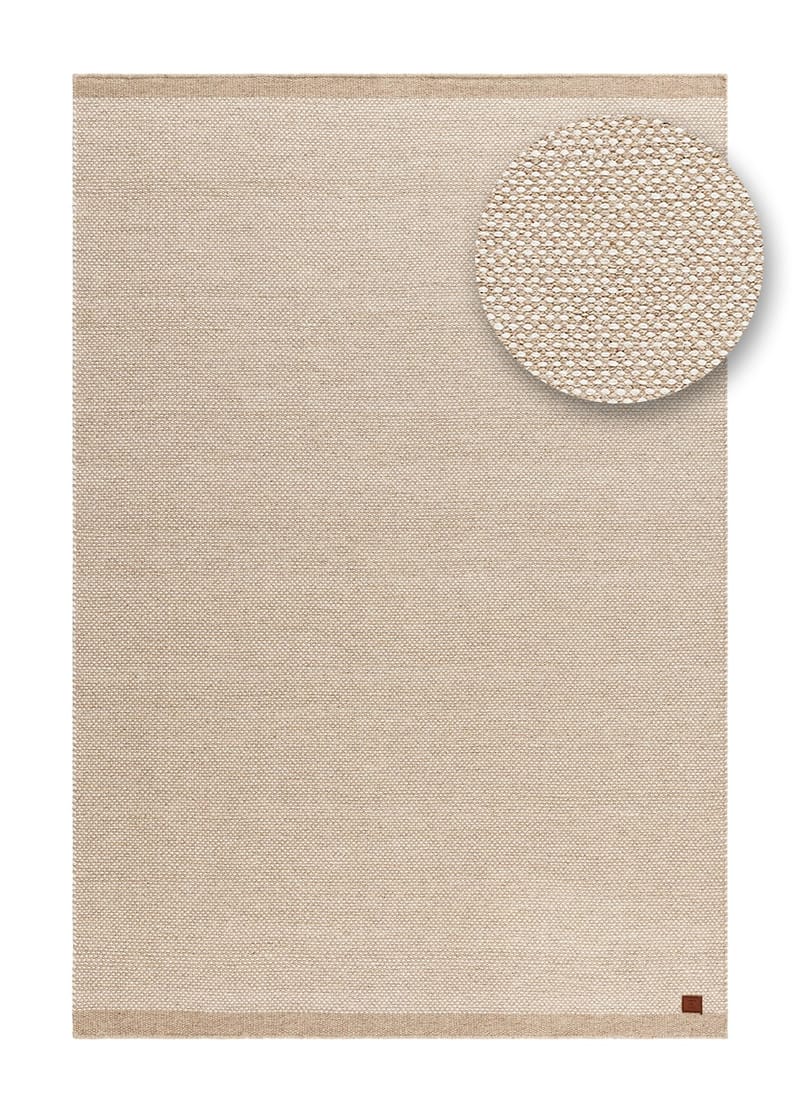 Käsinkudottu matto KM Home Sandhamn 300x400 cm Luonnonvärinen - Luonnonvärinen - Kodintekstiilit & matot - Matto - Moderni matto - Villamatto
