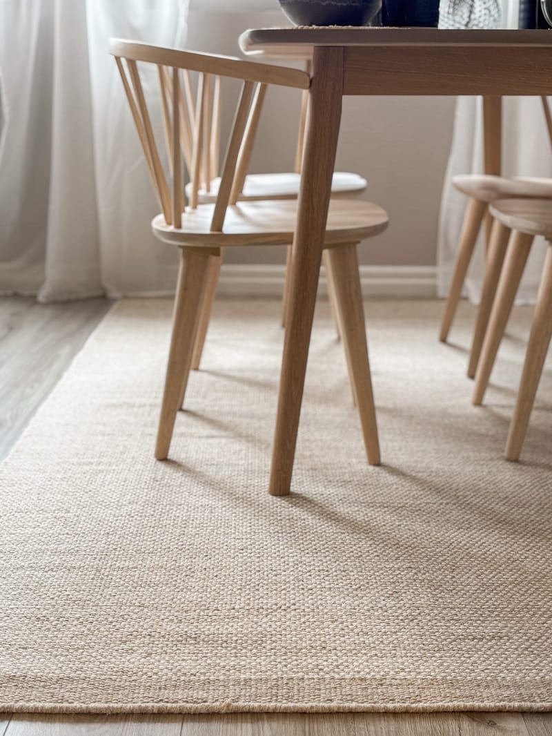 Käsinkudottu matto KM Home Sandhamn 300x400 cm Luonnonvärinen - Luonnonvärinen - Kodintekstiilit & matot - Matto - Moderni matto - Villamatto