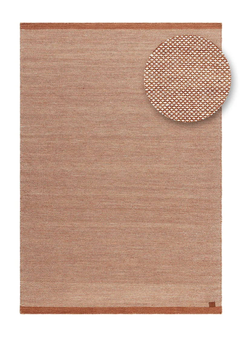 Käsinkudottu matto KM Home Sandhamn 300x400 cm Terrakotta - Terrakotta - Kodintekstiilit & matot - Matto - Moderni matto - Villamatto