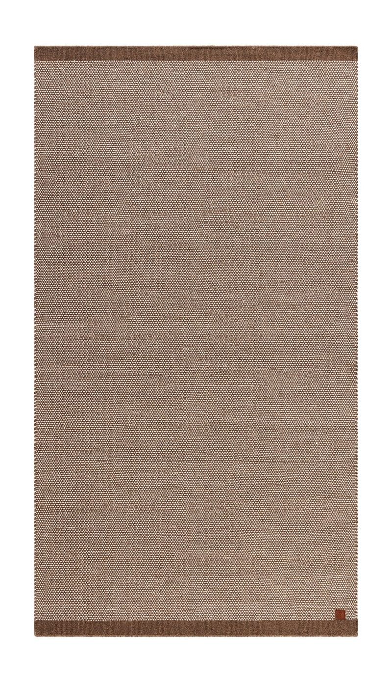 Käsinkudottu matto KM Home Sandhamn 75x230 cm Tummanpellava, Tumma pellava