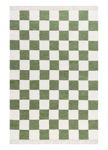 Käsinkudottu matto Nordic Check 240x340 cm