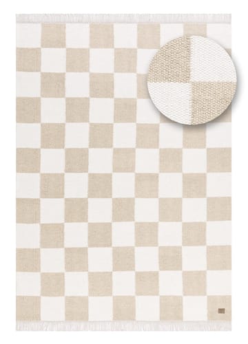 Käsinkudottu matto Nordic Check 240x340 cm - Pellava - Kodintekstiilit & matot - Matto - Moderni matto - Villamatto