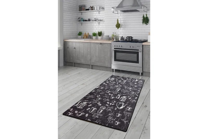 Eteismatto Acindino 80x300 cm, Musta / Sametti