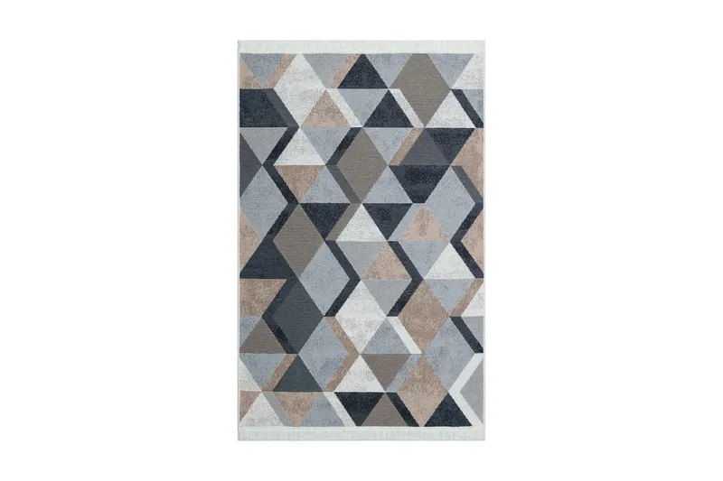 Eteismatto Caleban 80x300 cm, Beige/Musta/Valk/Puuvilla