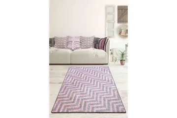 Käytävämatto Aitalas 80x300 cm - Vaaleanpun /Harmaa/Sametti - Kodintekstiilit & matot - Matto - Moderni matto - Käytävämatto